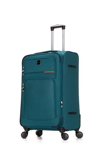 Image of Skylark Large Suitcase 29" Super Lightweight Luggage 20% Expandable 4 Wheel Spinner Soft Shell Check in Luggage for 23kg (Oil Green, 112 litres)