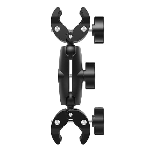 Image of Pagezol Camera Clamp Mount with Double Ball Head 360° Rotate Action Camera Mount for Gopro Light Stand Umbrella Tripod Reflector Bike Handlebar