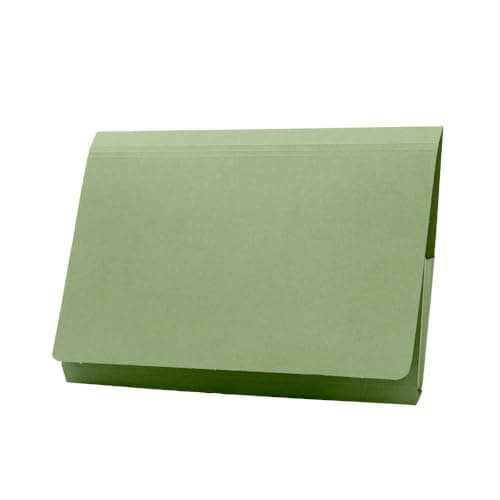 Image of Exacompta Guildhall Full Flap Pocket Wallet, 315gsm, Foolscap - Green, Pack of 50