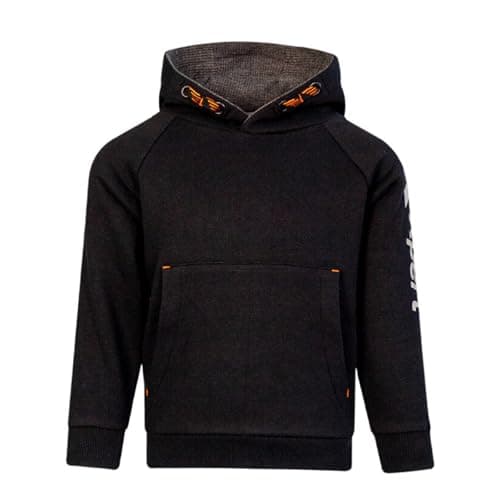 Image of Xpert - Pro Junior Pullover Work Hoodies For Kids. Casual Long Sleeve Top With Large Front Pocket. Ideal As Kids Workwear Hoody. Fleece Sweatshirt With Graphite Reflective Details (13 Years) Black