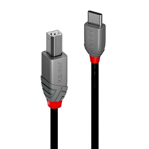 Image of LINDY 2m USB 2.0 Type C to B Cable, Anthra Line