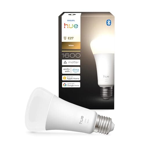 Image of Philips Hue Smart LED A67 Bulb, Warm White Light 2700K, E27 Base, 13.5W, 1600 Lumens, Dimmable, Works with Alexa, Google Assistant, and Apple Home, 1 Pack