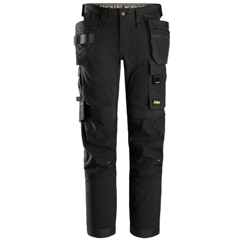 Image of Snickers Slim Fit 4 Way Stretch Holster Pocket Work Trousers 6275 Black (UK, Waist & Inseam, 35, 30, Black)