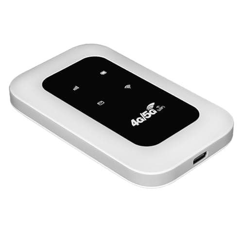 Image of All-Network Portable WiFi, 5G Wi-Fi pocket Router,Power on and Use,High-Speed 5G Connectivity, Dual-Band Wi-Fi, Wireless Seamless Streaming & Gaming,for Travel, Public Computer, Business (White)