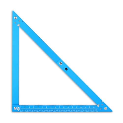 Image of OX Tools 600mm Folding Square, Aluminium Framing Square with Carry Case, Builders Measuring Tool