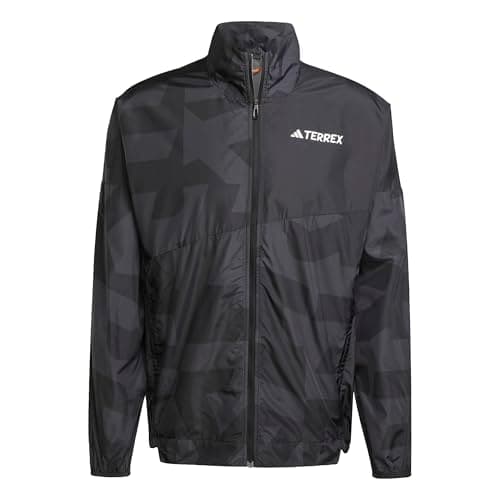 Image of adidas Men's Terrex Multi Printed Wind Jacket, black/carbon, XL