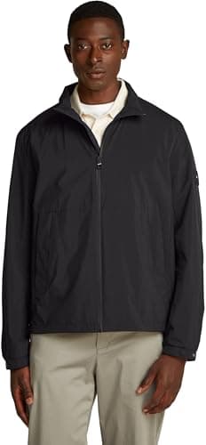 Image of Tommy Hilfiger Men’s Branded Jacket with Zip, Black (Black), XL