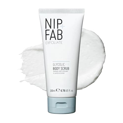 Image of Nip + Fab Glycolic Fix Body Scrub, Made in the UK, Exfoliating Treatment with Glycolic Acid, 6.76 oz (200 ml), Smooths and Refines Skin, Ideal for Rough and Bumpy Skin, For Radiant Skin