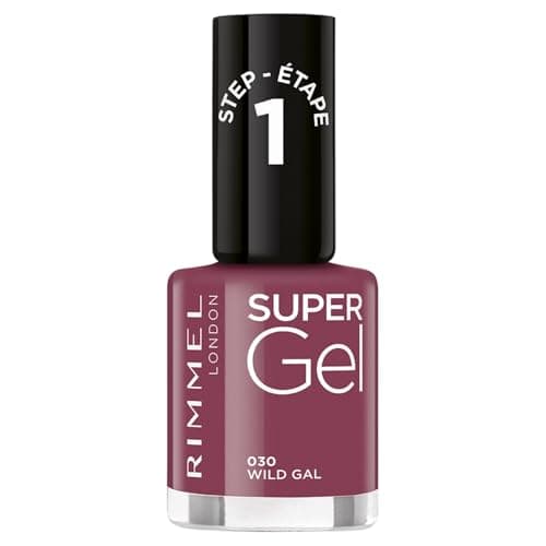 Image of Rimmel Super Gel, 30 Wild Gal, Long-Lasting Nail Polish, Glazed Finish, Easy Application, Gel-like Manicure, Chip Resistant, Clean Formula, 12 ml