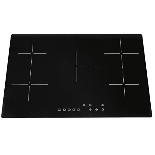 Image of SIA CERH75BL 75cm Electric Ceramic Hob Cooktop. 5 Zone with Touch Control, 9 Power Levels, Child Safety Lock, Black, 2 Years Parts & Labour Guarantee