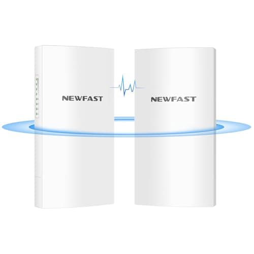 Image of NEWFAST 3KM Outdoor Wireless Bridge, 5.8G Point to Point WiFi Bridge, Indoor/Outdoor Long Range Access Point for Garden/Farm/Shop/Garage, Extend Network, Weatherproof
