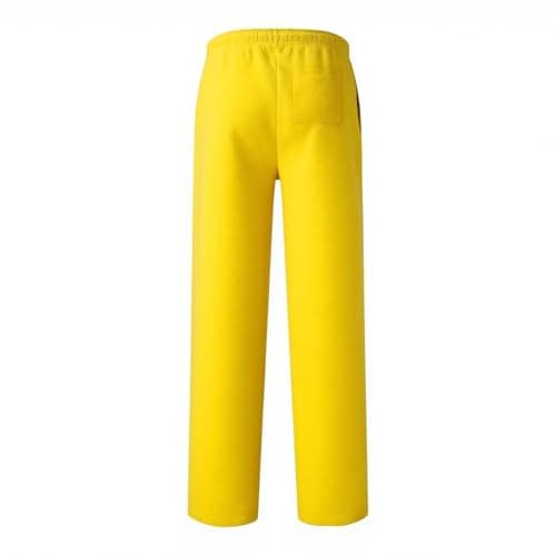 Image of Baggy Joggers Men 1Pcs Mens Fleece Joggers Warm Sweatpant with Drawstring Casual Tracksuit Bottoms Trousers with Pockets Soft Jogging Bottoms Gym Men Wide Straight Leg Pants Elasticated Jogger Yellow