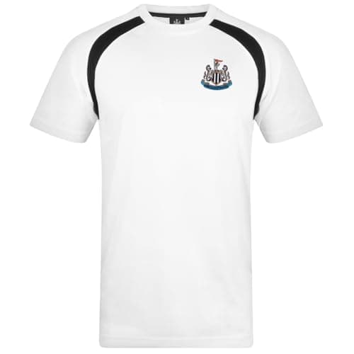 Image of Newcastle United FC Official Football Gift Mens Poly T-Shirt White Large