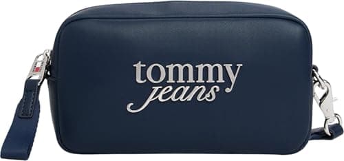 Image of Tommy Jeans Women's TJW BOLD SCRIPT CAMERA BAG AW0AW17897 Shoulder Bag, Blue (Dark Night Navy), One Size