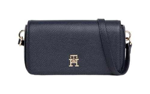 Image of Tommy Hilfiger Women’s Small Emblem Flap Crossbody Bag, Blue (Space Blue), One Size