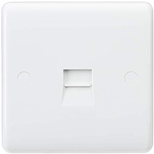 Image of Knightsbridge CU7400 Curved Edge Telephone Extension Socket, White