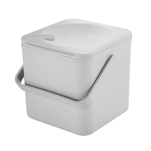 Image of Minky 3.5L Caddy, Kitchen Food Waste Caddy, Recycle Bins for Kitchen, Multipurpose Storage Caddy, Removable Bag Retention Ring & Sturdy Handle, Choice of Colours, Made in the UK