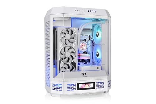 Image of Thermaltake The Tower 600 Snow Mid-Tower ATX Case; 3 Tempered Glass Panels; Hidden-Connector Motherboard Support; Rotational PCI-e Slots; CA-1Z1-00M6WN-00; 3 Year Warranty