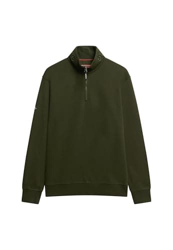 Image of Superdry, Sweats Utility Logo Henley, M2014054A, Surplus Goods Olive Green, S, Men's