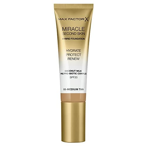 Image of Max Factor Miracle Second Skin Hydrating Foundation, Medium Tan - 30 ml