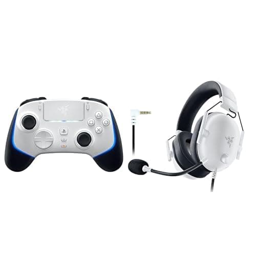 Image of Razer Wolverine V2 Pro + BlackShark V2 X (PlayStation Licensed) - (HyperSpeed Wireless, Mecha-Tactile Action Buttons, 8-Way Microswitch D-Pad, HyperTrigger) Mercury