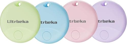 Image of Ultrbeka Air Tracker Tag 4 Pack, Bluetooth Tracker Item Finder for iPhone, MFi Certified, Works with Apple Find My, IP67 Waterproof, Key Tracker for Backpack, Wallet, Keys, Luggage,Bike