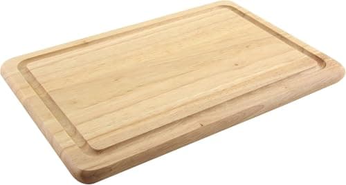 Image of Tradeco direct® Hevea Wood Chopping Board Medium Sustainable Natural Wood Cutting Board 30cm x 20cm x 1.5cm