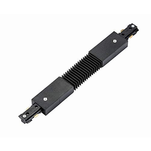 Image of Black 240V Single Circuit Track Flexible Connector Accessory Track Lighting