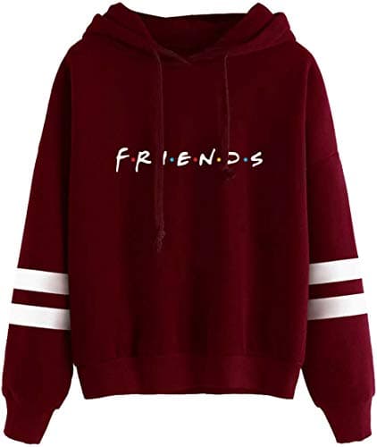 Image of MINIDORA Friends Hoodie For Women Trendy Pullover Long Sleeves Sweatshirt Gift For Friends M,Red