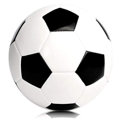 Image of Classic 32 Panel Black & White Traditional Hexagonal Panel Football Soccer Ball Size 5