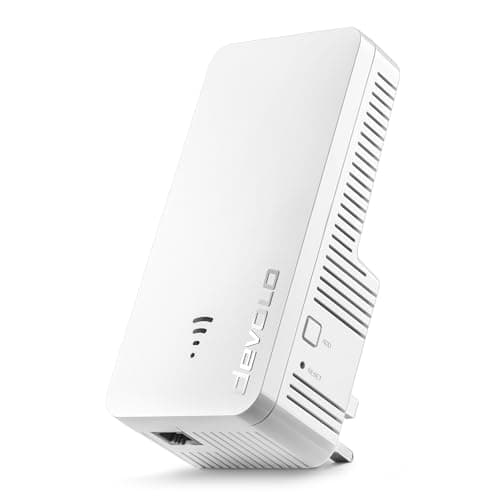 Image of Devolo WiFi 6 Repeater 3000, WiFi booster - up to 3000 Mbps, Mesh WiFi 6 adapter, 1x Gigabit LAN, WiFi Access Point, WiFi Repeater, WiFi for home, white (8961)