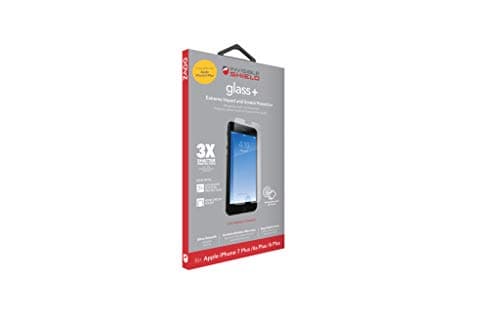 Image of ZAGG InvisibleShield Glass+ Screen Protector – High-definition Tempered Glass - Made for Apple iPhone 8 Plus, iPhone 7 Plus, iPhone 6s Plus, iPhone 6 Plus – Impact & Scratch Protection