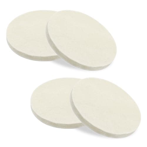 Image of Aoyswuz 4 Pcs Wool Felt Polishing Pad 5 Inch * 8 mm Hook and Loop Buffing Wheels for Glass Plastic Metal Marble (5 Inch)