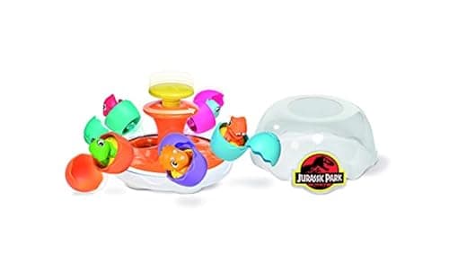 Image of Toomies E73252 Tomy Spin & Hatch Dino Eggs, Dinosaur Children, Jurassic World, Educational Shape Sorter with Colours Sound, Toy for Baby Boys & Girls Aged 1, 2 & 3 Years Old, 7.7 x 7.5 x 7.5 inches