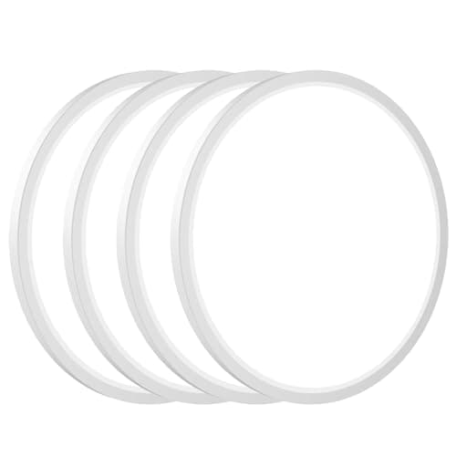 Image of slochi 4Pack Bathroom Light, 3000K/4000K/6500K 3 Color Temperature, Waterproof IP54, Round, Modern, Flush Ceiling Light for Bathroom, Kitchen, Bedroom, Hallway and MoreØ30CM(White)