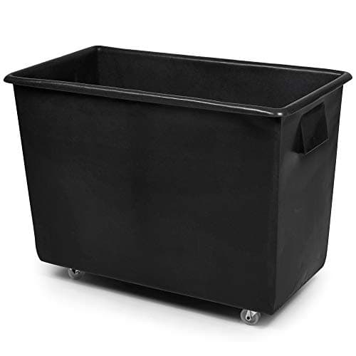 Image of Drinkstuff Recycled Bottle Skip 165L – XL Size Heavy Duty Black Recycling Bin for Bars, Pubs, Restaurants, Commercial Kitchens & Events – Bottle & Glass Collection Skip on Wheels