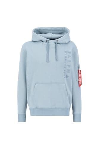 Image of Alpha Industries Men's EMB Hoody, Greyblue, S