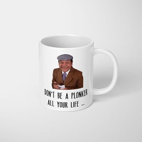 Image of GIFTIMIZED Dont Be A Plonker Mug Funny British Slang Comedy Quote Retro Humour Joke Coffee Cup Novelty Gift for Him Her Friend Colleague Birthday Xmas