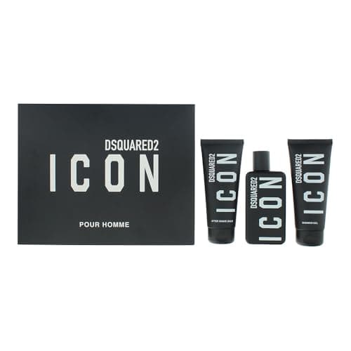 Image of Dsquared2 Icon Pour Homme 3 Piece Gift Set: Eau de Parfum 100ml - Body Lotion 10