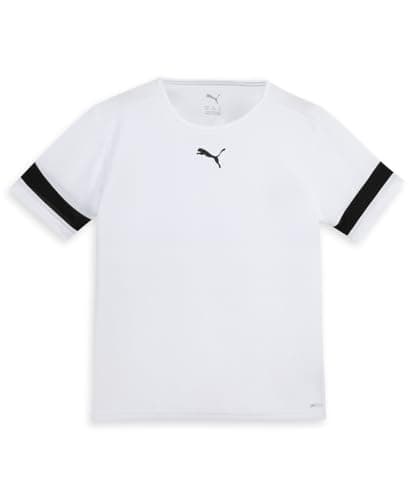 Image of PUMA Unisex Kids teamRISE Jersey Jr Shirt, Puma White-puma Black-puma White, 152