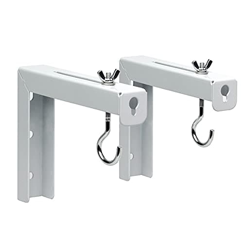 Image of Morobor Universal Projector Screen L-Bracket Wall Hanging, 2pc Adjustable Extension with Hook Manual, Wall or Ceiling Mount - Includes Hooks and Hardware