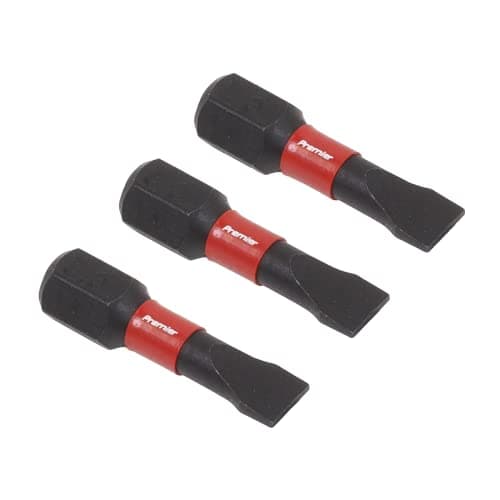 Image of Sealey AK8202 3pc 25mm Slotted 5.5mm Impact Power Tool Bit Set