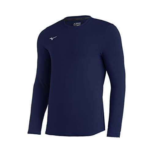 Image of Mizuno Youth Comp Diamond Long sleeve Crew, Navy, X-Large