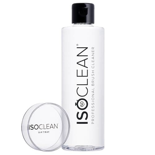 Image of ISOCLEAN Makeup Brush Cleaner – Gentle Daily Use Solution, Reduces Product Buildup, Improves Application, Easy Clean Brush Cleaning Solution & Sponge Cleaner - Easy Pour with Dip Tray, 275ml
