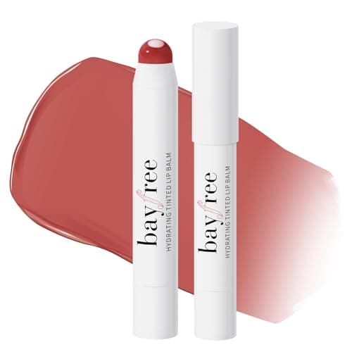 Image of bayfree Tinted Lip Balm Plumper, Glossy, Pump Lips, Lightweight, Moisturize & Tint with Jojoba Seed Oil, Vegan Lip Balm Lip Care Present, Tea Camellia