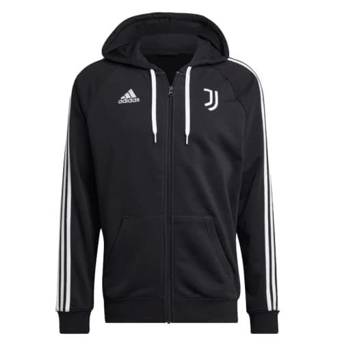 Image of adidas Men's Soccer Juventus Full Zip Hoodie, Black, XXL