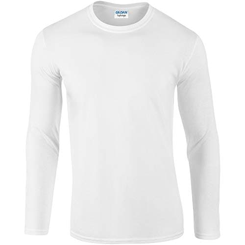 Image of Gildan Mens Softstyle Crewneck Sweatshirt, White, S