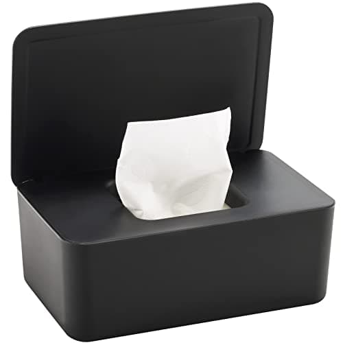 Image of Wet Wipes Dispenser Box, Toilet Wipes Dispenser Box, Dustproof Tissue Storage Box, Baby Water Wipes Dispenser Holder Keep Wipes Fresh with Lid Seal Reusable Wipes Box for Home Office Desk