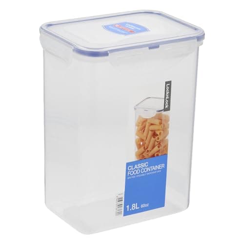Image of LocknLock Rectangular 1.8ltr (152 x 107 x 179mm), Clear/Blue