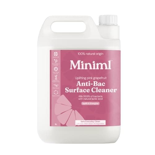 Image of Miniml Antibacterial Surface Cleaner 5L Refill – Grapefruit Scented Multi-Purpose Disinfectant, Natural Plant-Based, Vegan & Cruelty-Free Anti-Bac Cleaning Formula Bulk Buy